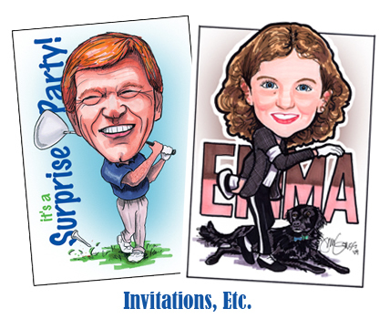 Caricature Invitations, Etc