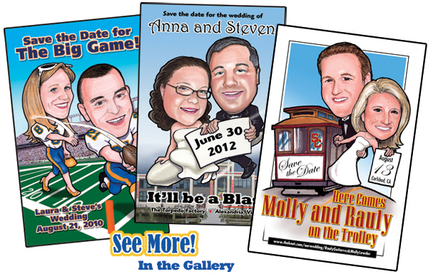 Save the Date Caricatures