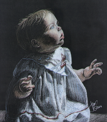 colored pencil on canson