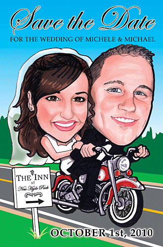Save the Date Wedding Caricature